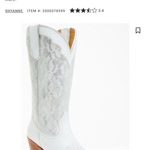 Shyanne Women's Lace Overlay White Heeled Boots